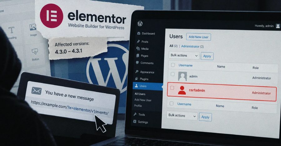 Elementor CSRF Flaw Lets Attackers Take Over Sites After Admin Clicks Crafted Link