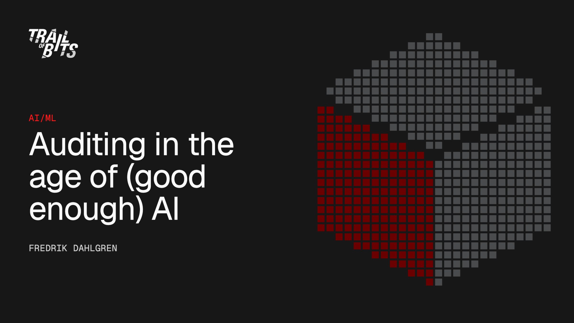 Auditing in the age of (good enough) AI