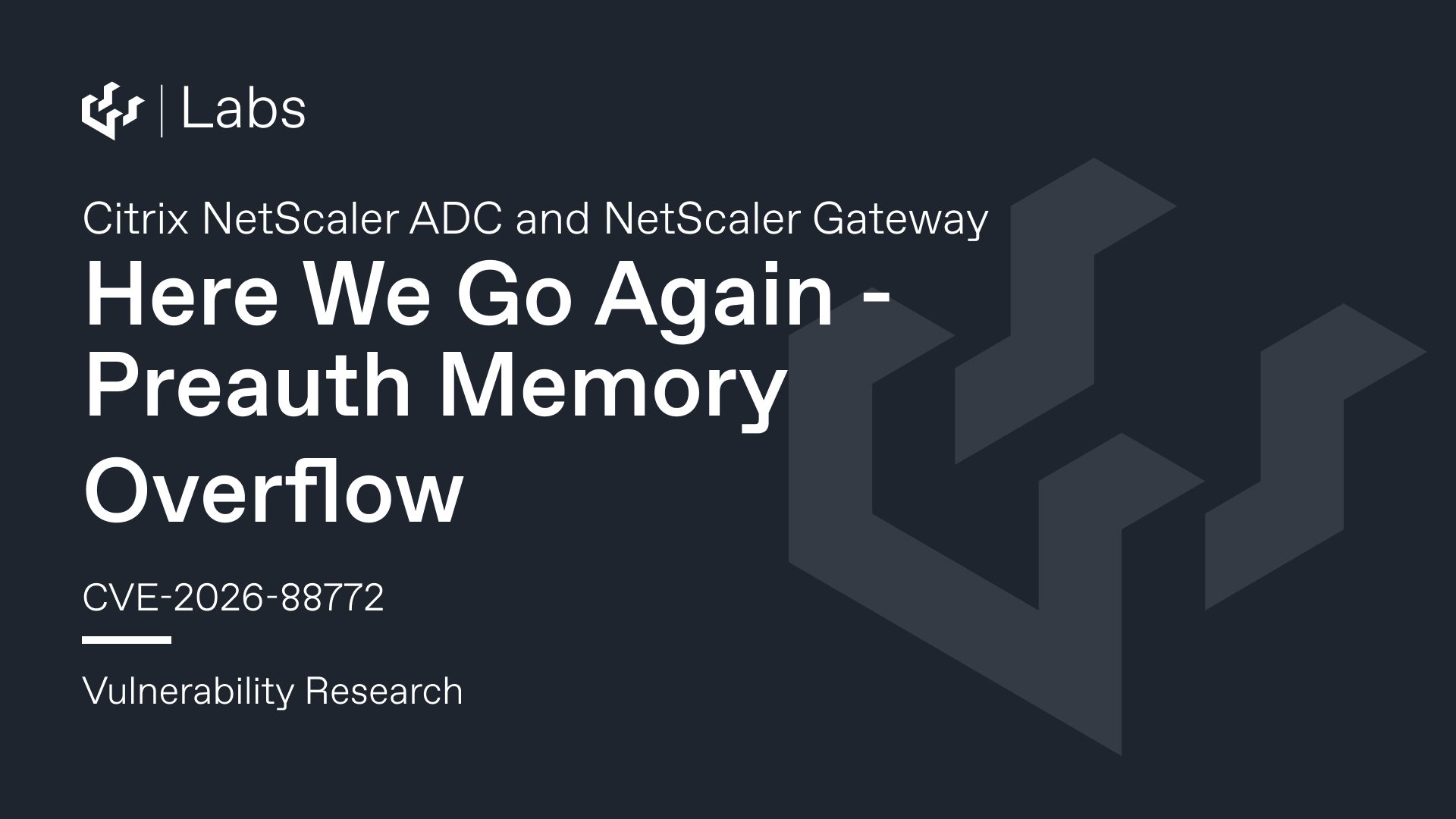 Here We Go Again (Citrix NetScaler DTLS Preauth Memory Overflow CVE-2026-88772)