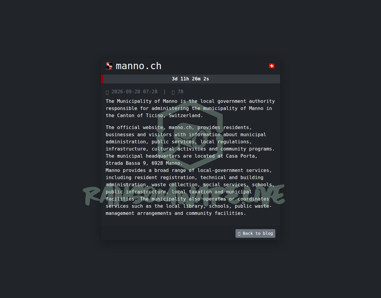 🏴☠️ Safepay has just published a new victim : manno.ch