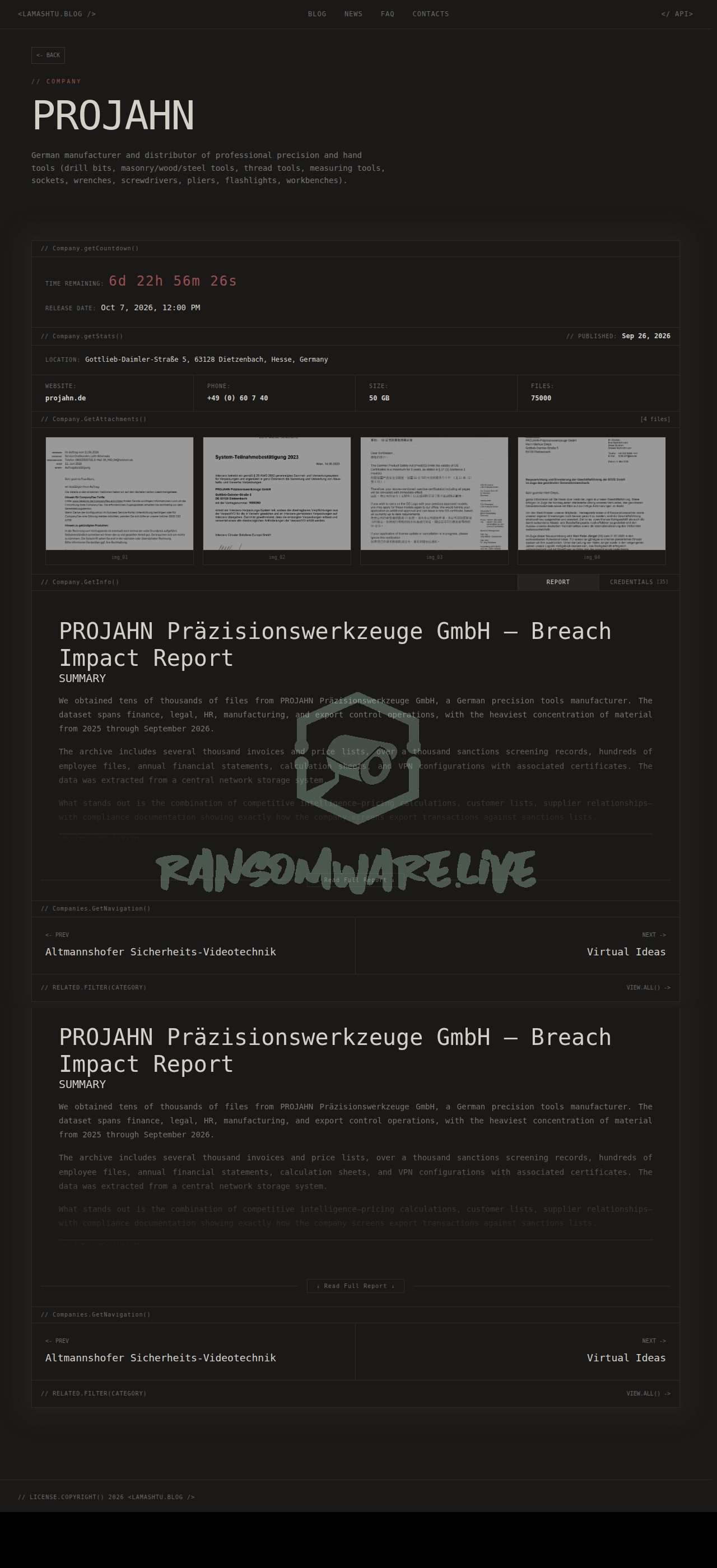 🏴☠️ Lamashtu has just published a new victim : PROJAHN