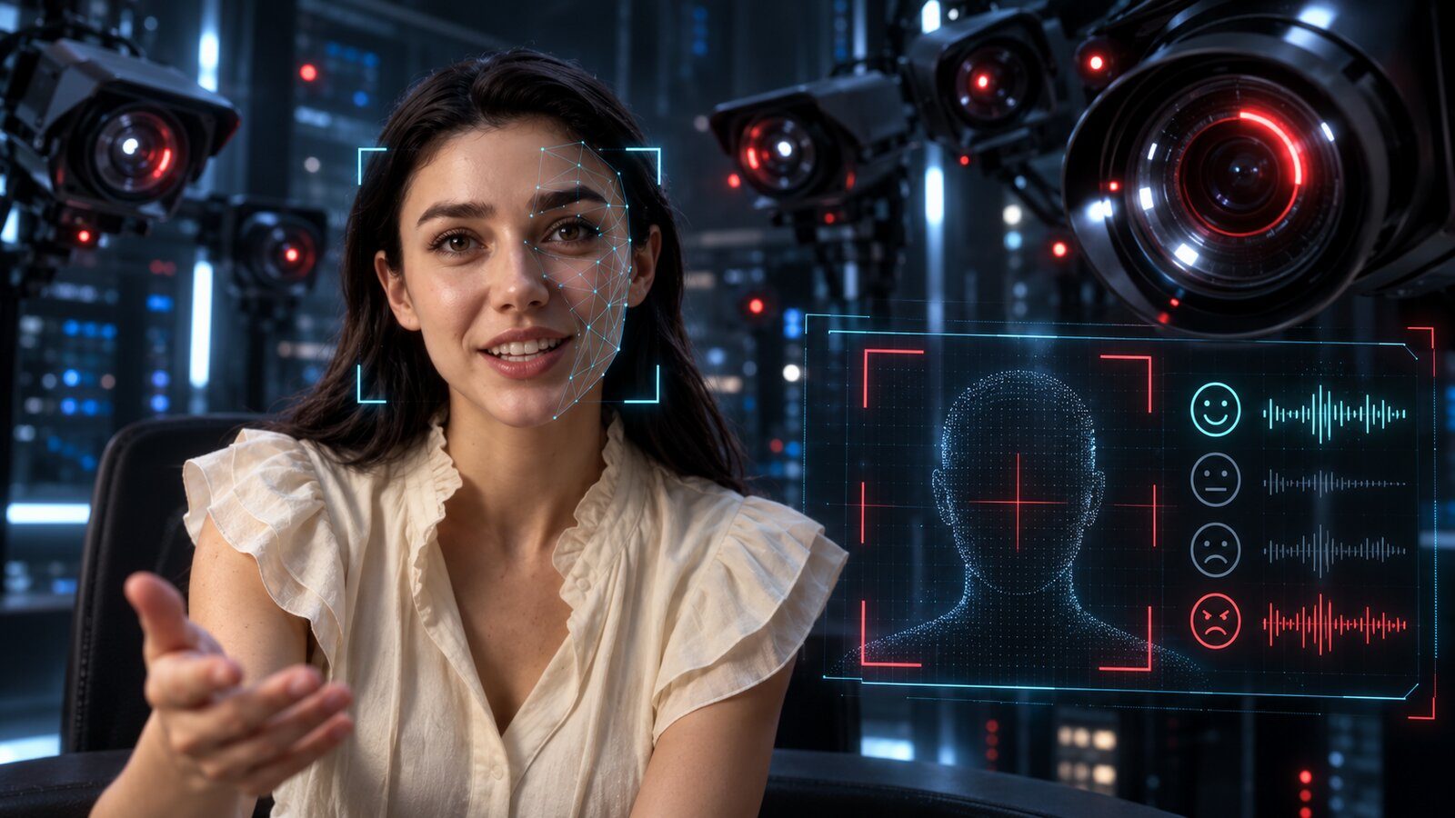 Viral AI actress' hotline face-scans every caller, watches their mood