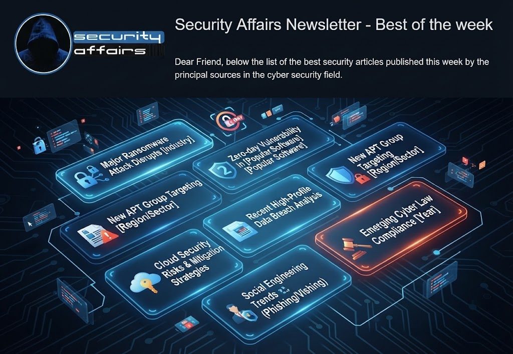 Security Affairs newsletter Round 595 by Pierluigi Paganini – INTERNATIONAL EDITION