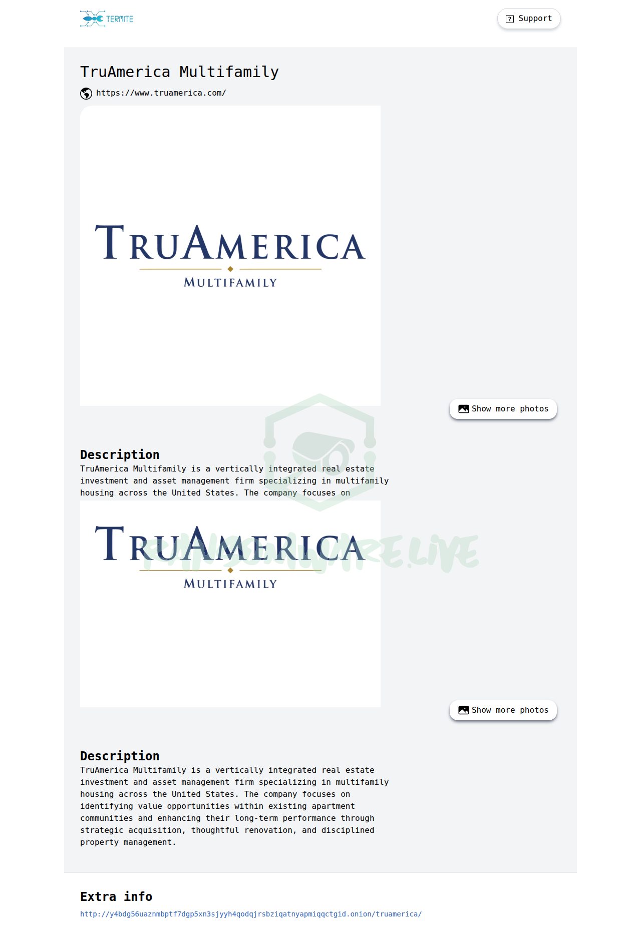 🏴☠️ Termite has just published a new victim : TruAmerica Multifamily