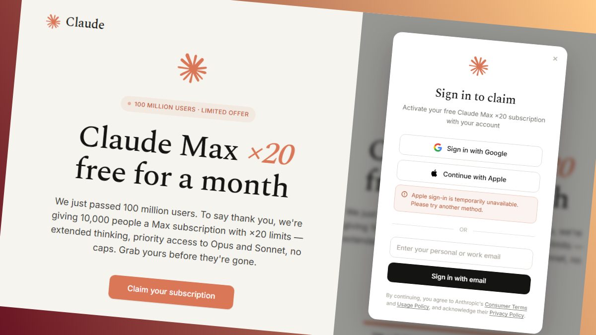 Fake Claude Max giveaway hides a Google account phishing trap