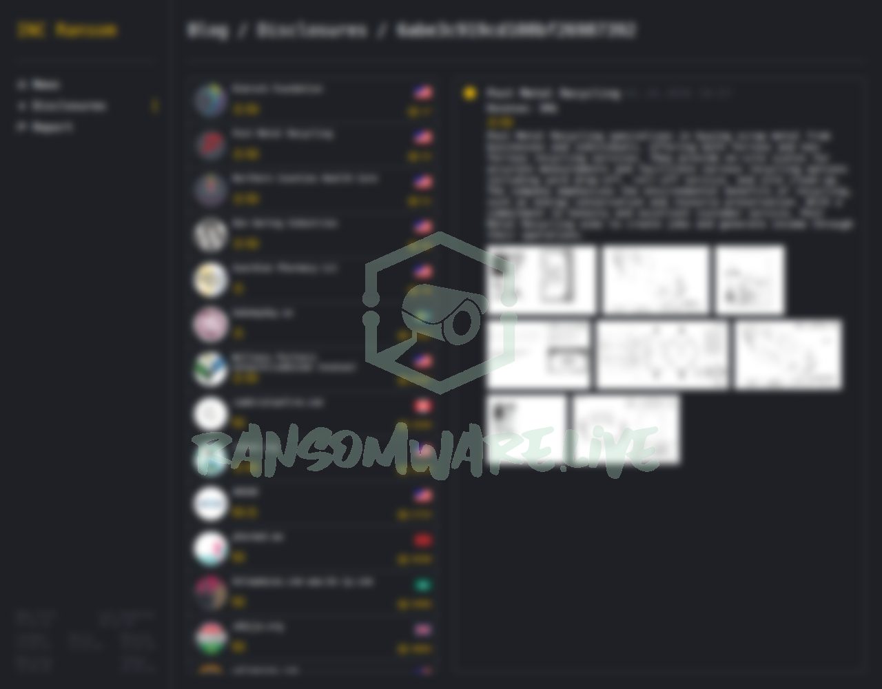 🏴☠️ Incransom has just published a new victim : Post Metal Recycling