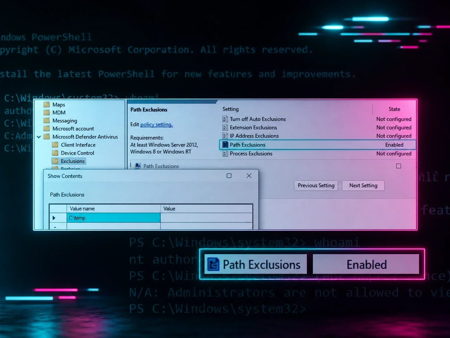 Defender Exclusion Abuse: How Attackers Hide Malware from MDAV