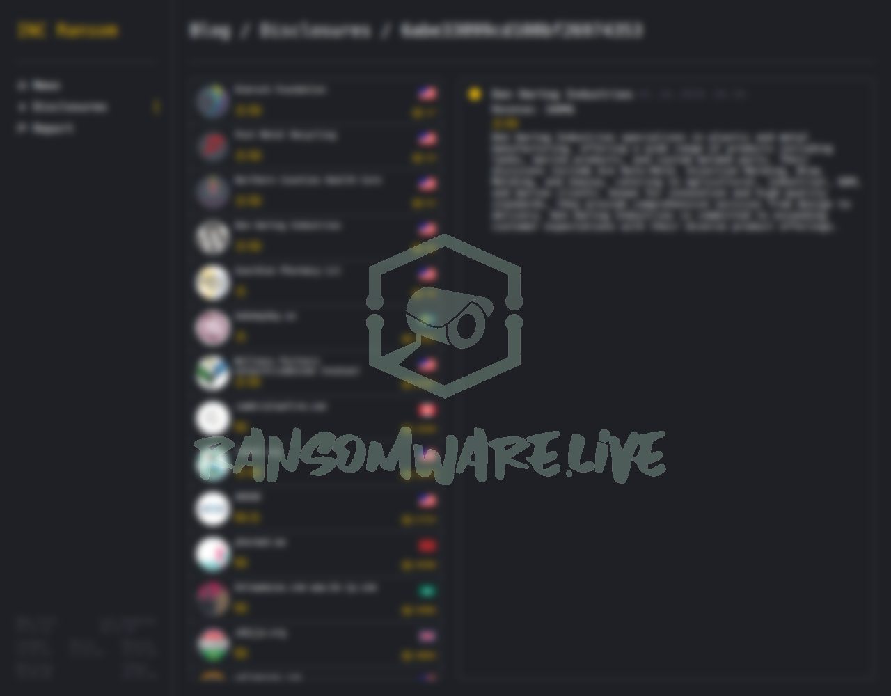 🏴☠️ Incransom has just published a new victim : Den Hartog Industries