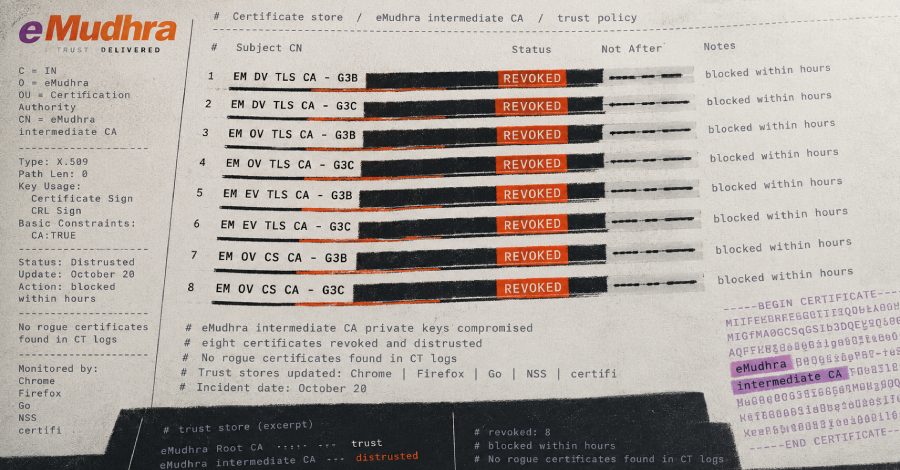 Eight eMudhra CA Keys Compromised, Triggering Emergency Fixes Across Browsers and Software