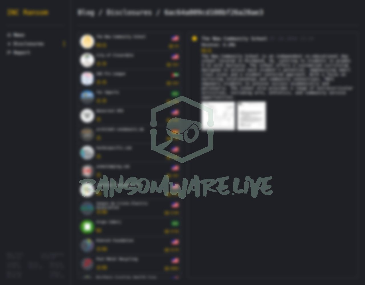 🏴☠️ Incransom has just published a new victim : The New Community School