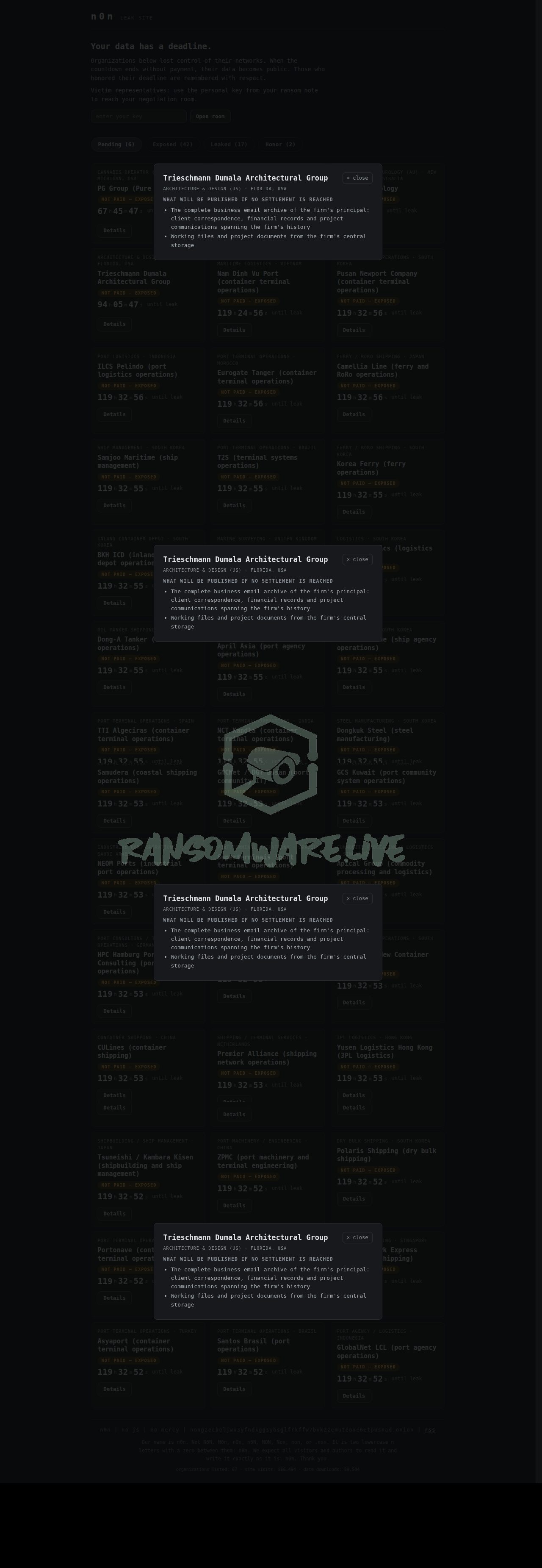 🏴☠️ N0n has just published a new victim : Trieschmann Dumala Architectural Group