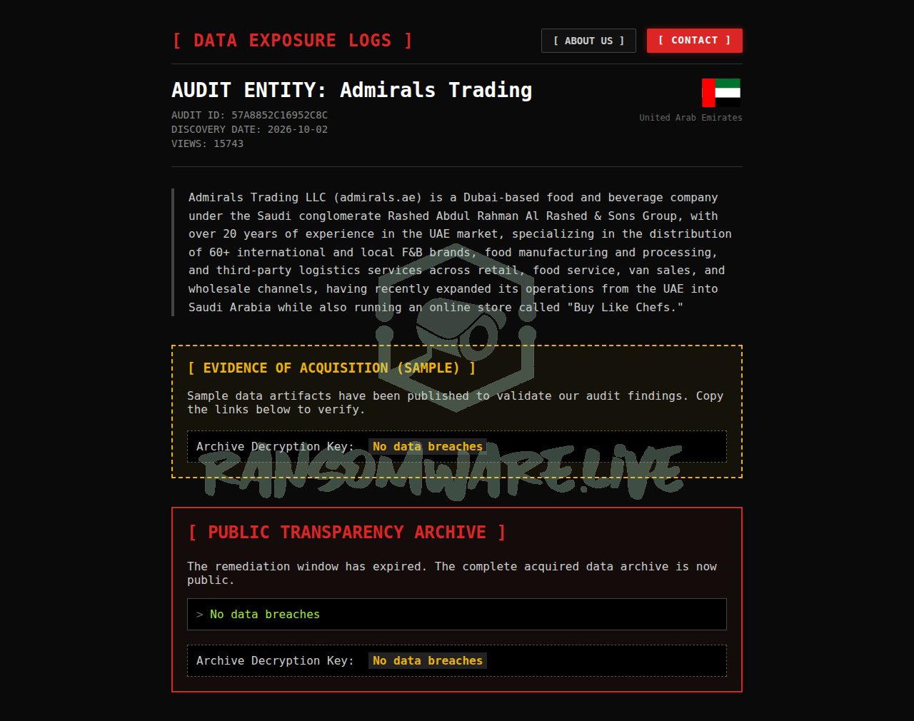 🏴☠️ Auditteam has just published a new victim : Admirals Trading