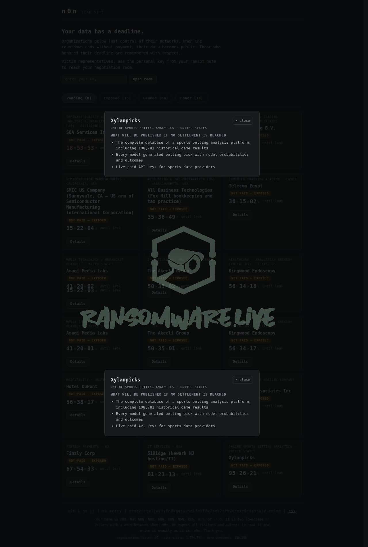 🏴☠️ N0n has just published a new victim : Xylanpicks