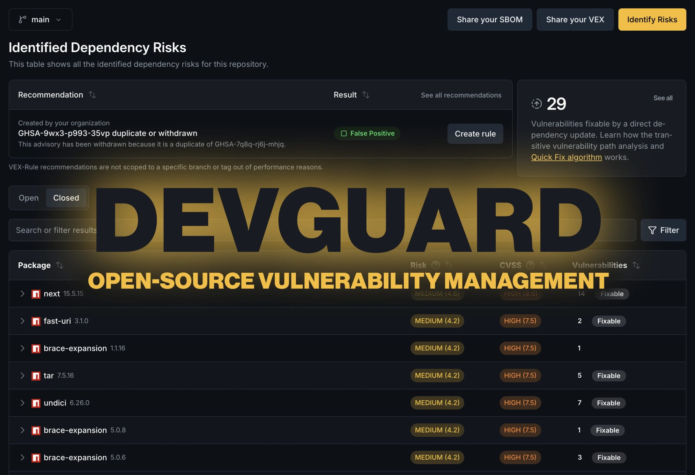 DevGuard: Open-source vulnerability management for the software supply chain