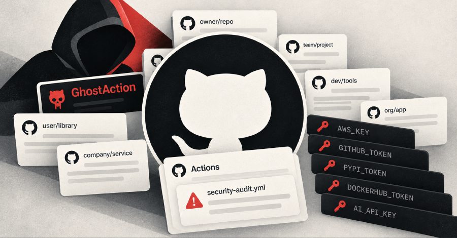 GhostAction Compromises About 1,900 GitHub Accounts, Targets Over 30,000 Repositories