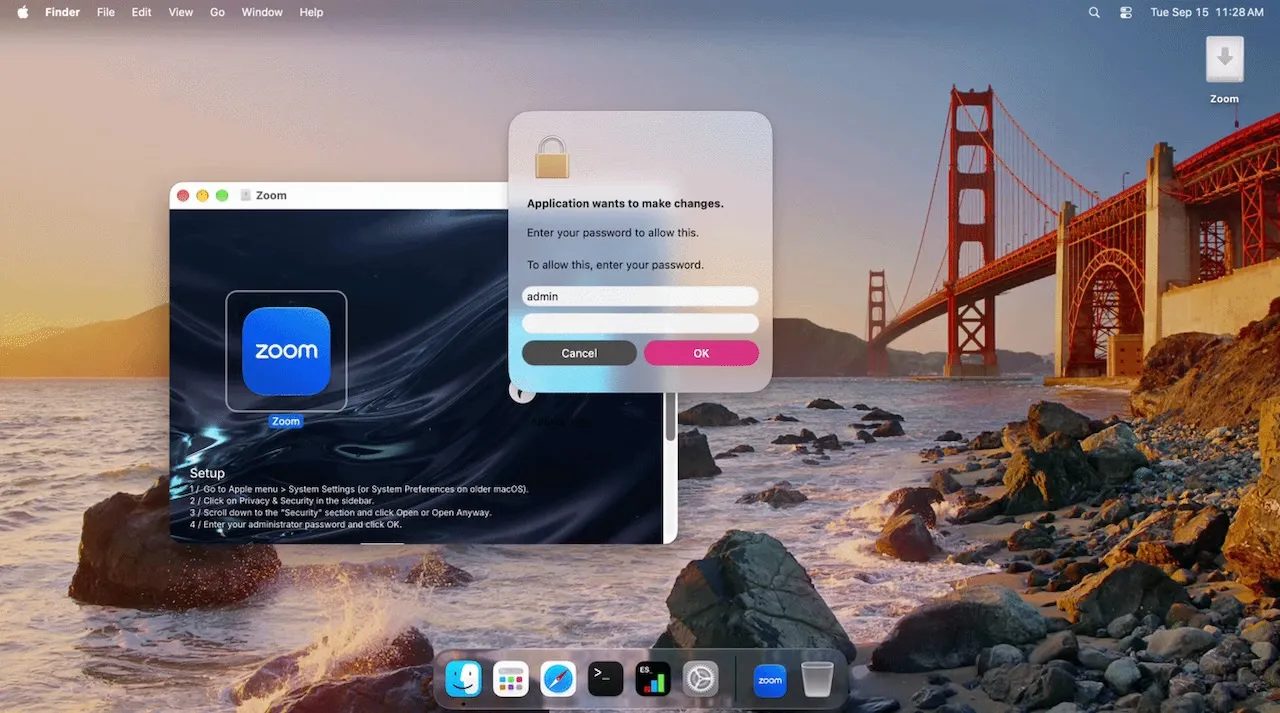 Fake Zoom installer hides macOS backdoor CloudSyncD