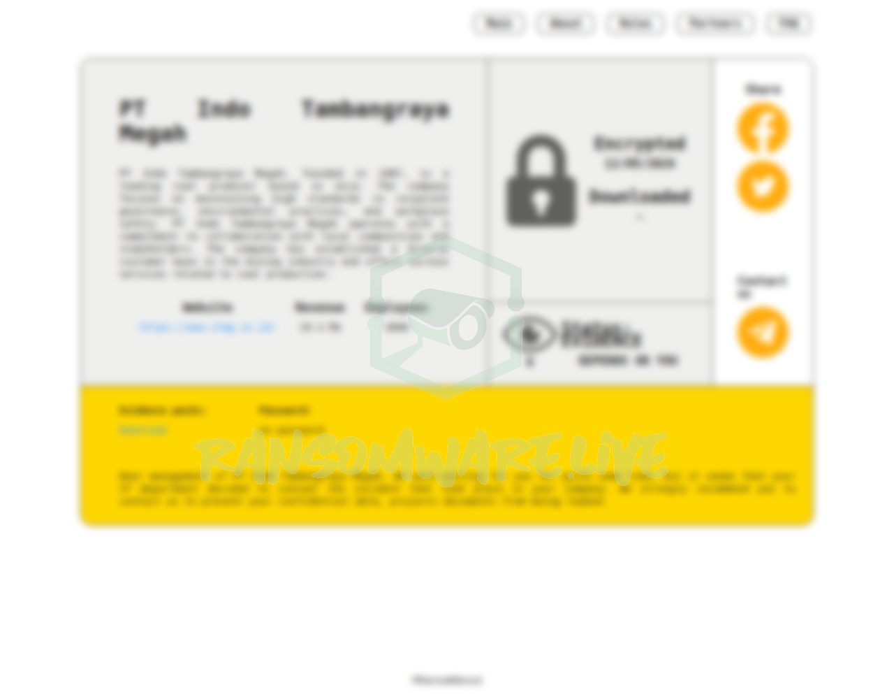 🏴☠️ Ransomhouse has just published a new victim : PT Indo Tambangraya Megah