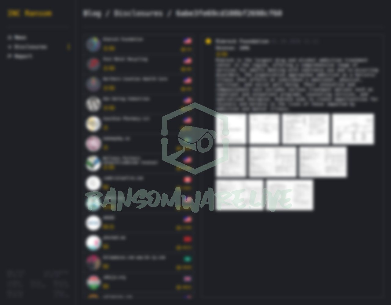 🏴☠️ Incransom has just published a new victim : Rimrock Foundation