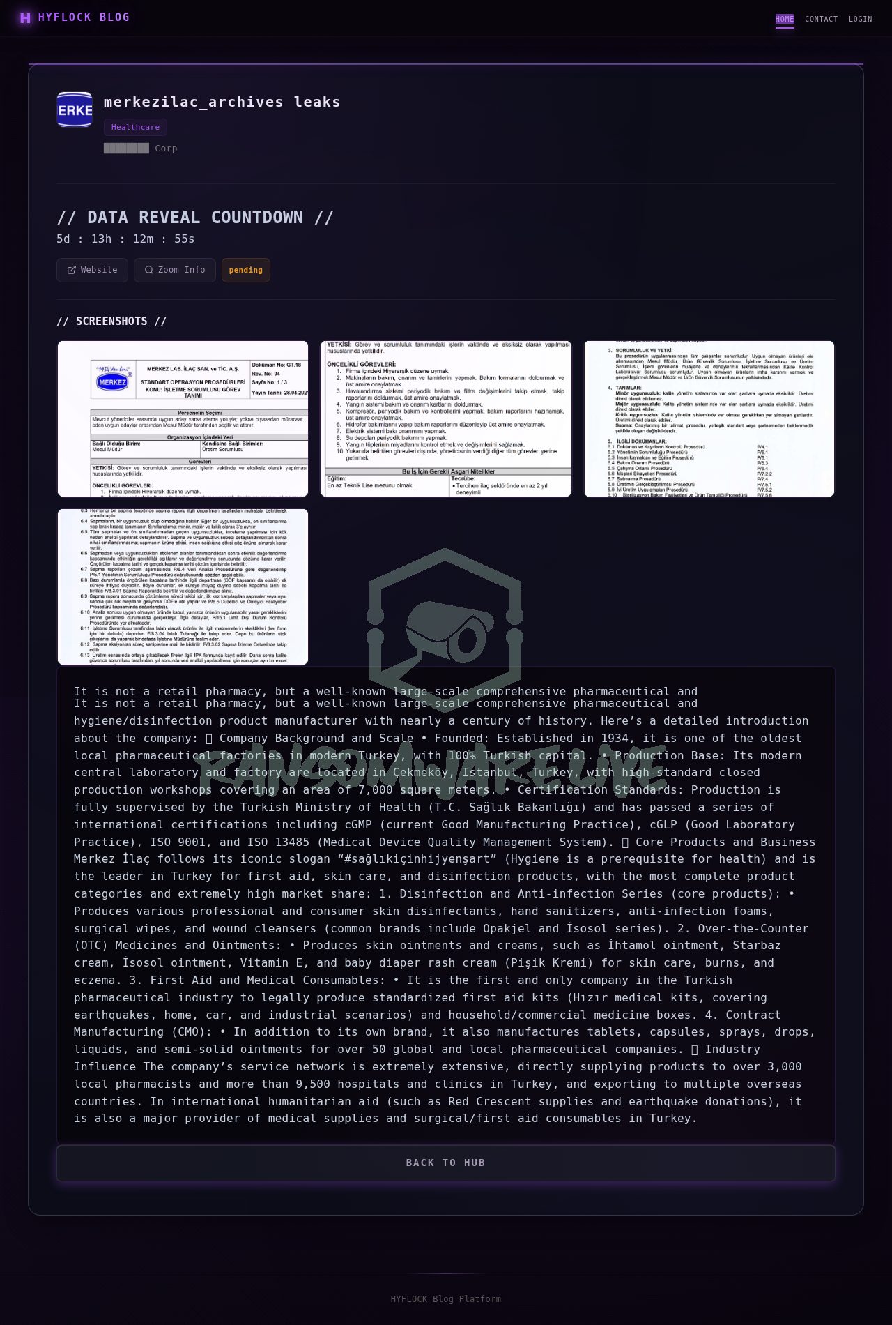 🏴☠️ Hyflock has just published a new victim : merkezilac_archives