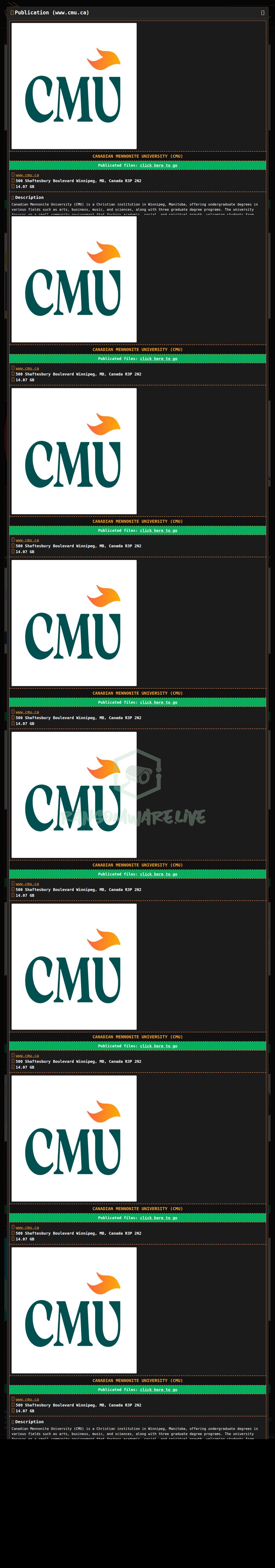 🏴☠️ Dragonforce has just published a new victim : Canadian Mennonite University (CMU)