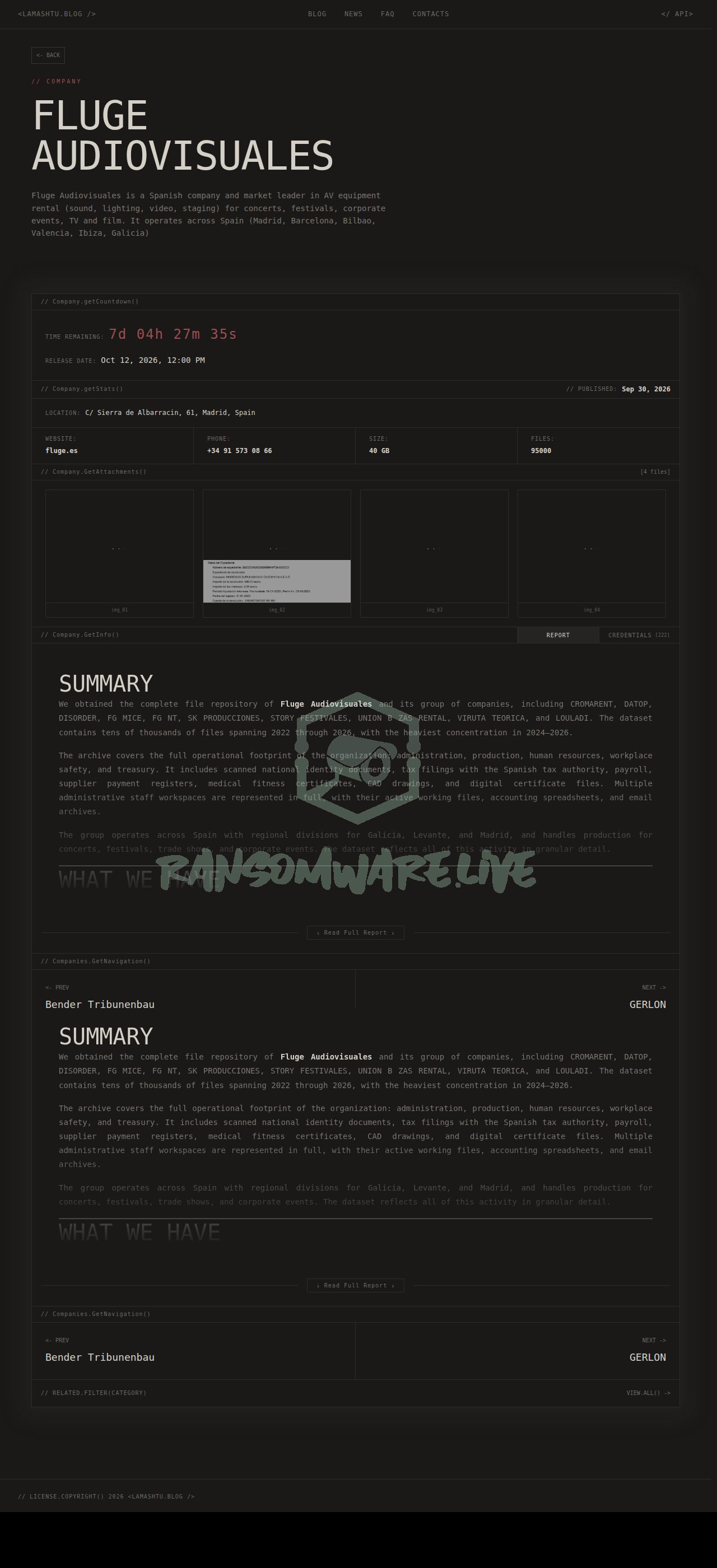 🏴☠️ Lamashtu has just published a new victim : Fluge Audiovisuales