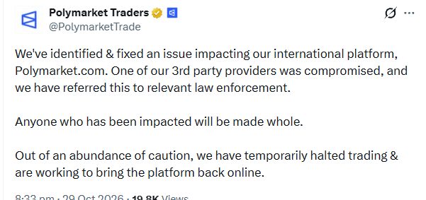 Polymarket Breach Alert: Wallet-Draining Code Found in a Third-Party Script